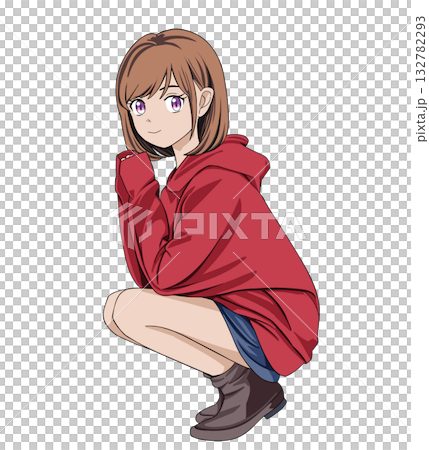 Girl in red clothes Girl in red clothes 132782293