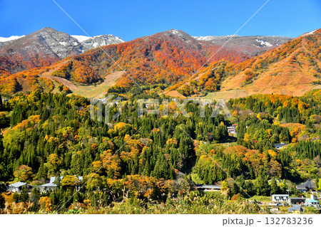 白馬乗鞍温泉スキー場、白馬コルチナスキー場周辺を望む(長野県小谷村)【2025.11】 132783236