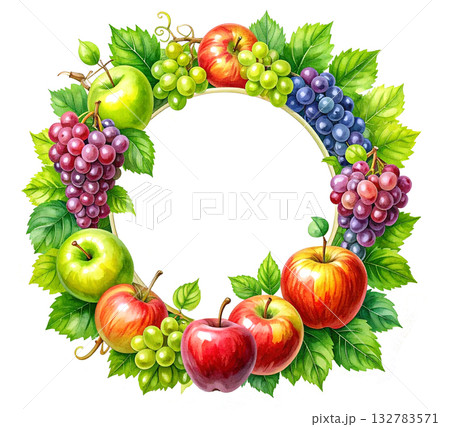 綺麗なフルーツのフレーム 132783571