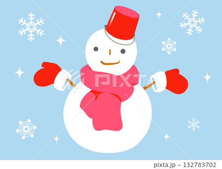 雪だるま① -雪の結晶 雪だるま① -雪の結晶 132783702