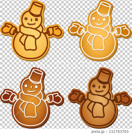 雪だるま① -クッキーセット 132783703