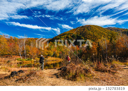 まいめの池と写真を撮る人 まいめの池と写真を撮る人 132783819