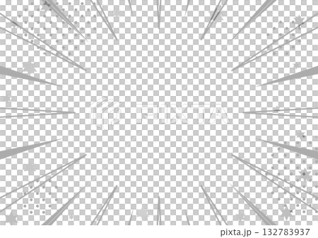 グレースケールの放射線状の輝きと星の飾り枠・集中線と星・水玉模様のモノクロフレーム グレースケールの放射線状の輝きと星の飾り枠・集中線と星・水玉模様のモノクロフレーム 132783937