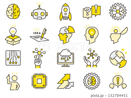 アイディア・思考アイコン03 Idea & Thinking Icons アイディア・思考アイコン03 Idea & Thinking Icons 132784451