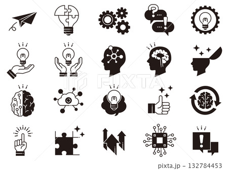 アイディア・思考アイコン05 Idea & Thinking Icons アイディア・思考アイコン05 Idea & Thinking Icons 132784453