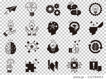 アイディア・思考アイコン05 Idea & Thinking Icons アイディア・思考アイコン05 Idea & Thinking Icons 132784453