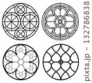 Set of Classic Round Stained Glass Window Designs 132786838
