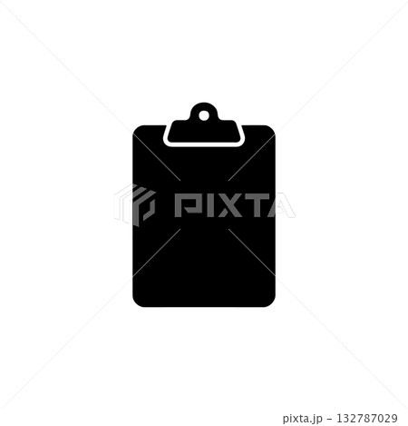 clipboard silhouette office document holder isolated on white background clipboard silhouette office document holder isolated on white background 132787029