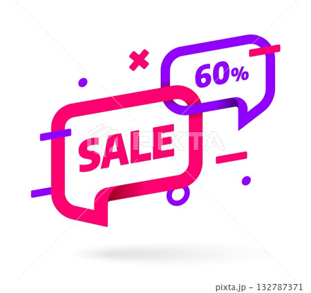 Sale banner template design. Special offer. Vector illustration. 132787371
