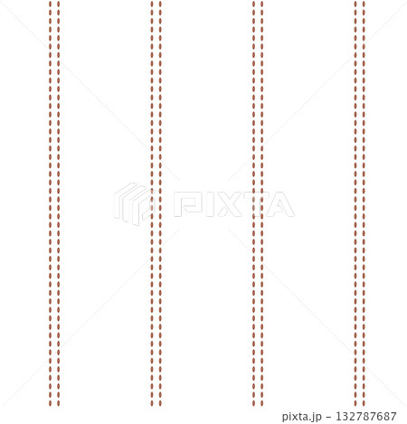 Seamless pattern with illustration burgundy vertical stripes in the form of line of threads or seam. Repeat ornament with dark red abstract striped geometric design. Minimalist background for textile 132787687