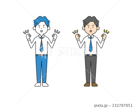 スーツ姿の男性が案内しているイラスト 132787851