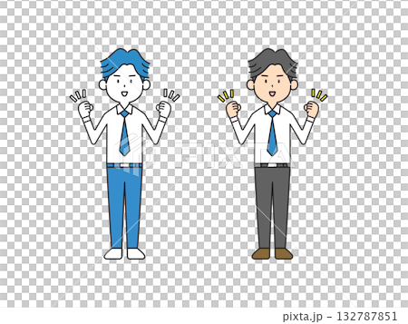 スーツ姿の男性が案内しているイラスト 132787851