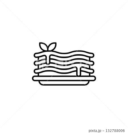 Lasagna vector icon. Food icon line style. perfect use for logo, presentation, website, and more. modern icon design outline style Lasagna vector icon. Food icon line style. perfect use for logo, presentation, website, and more. modern icon design outline style 132788006
