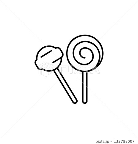 Lollipop vector icon. Food icon line style. perfect use for logo, presentation, website, and more. modern icon design outline style Lollipop vector icon. Food icon line style. perfect use for logo, presentation, website, and more. modern icon design outline style 132788007