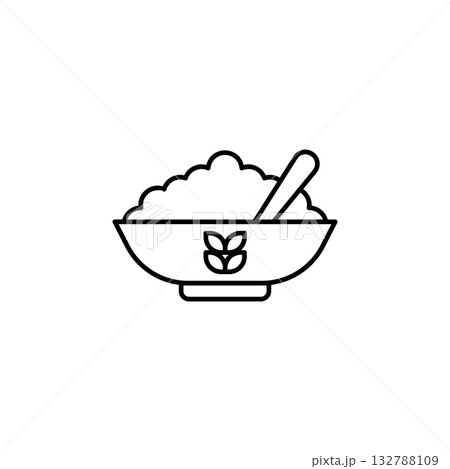 Cereals vector icon. Food icon line style. perfect use for logo, presentation, website, and more. modern icon design outline style Cereals vector icon. Food icon line style. perfect use for logo, presentation, website, and more. modern icon design outline style 132788109