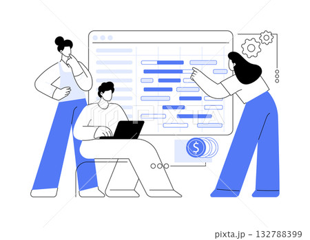 Project timeline isolated cartoon vector illustrations. Project timeline isolated cartoon vector illustrations. 132788399