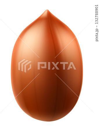 Peanuts isolated on white background. For packaging with peanut butter, a mixture of nuts. Vegetable protein for vegetarians, a healthy product. Realistic vector 3D illustration. 132788901