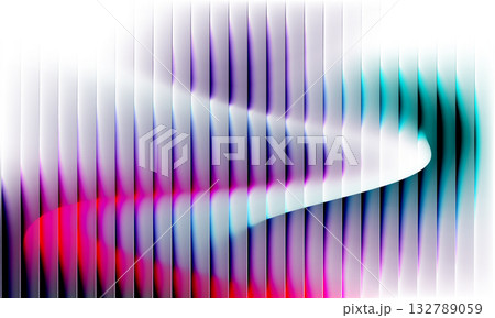 Color gradient with corrugated iridescent glass effect. White, red, turquoise and purple ribbed abstract background with line blur. Color gradient with corrugated iridescent glass effect. White, red, turquoise and purple ribbed abstract background with line blur. 132789059