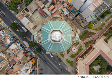 Aerial view of the Immaculate Heart of Mary Church, located in the district of Magdalena. Lima Aerial view of the Immaculate Heart of Mary Church, located in the district of Magdalena. Lima 132791389