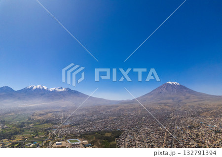 Aerial view of the Ccity of Arequipa. Aerial view of the Ccity of Arequipa. 132791394