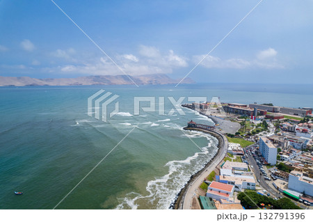 Aerial view of the District of La Punta, located in Callao. 132791396