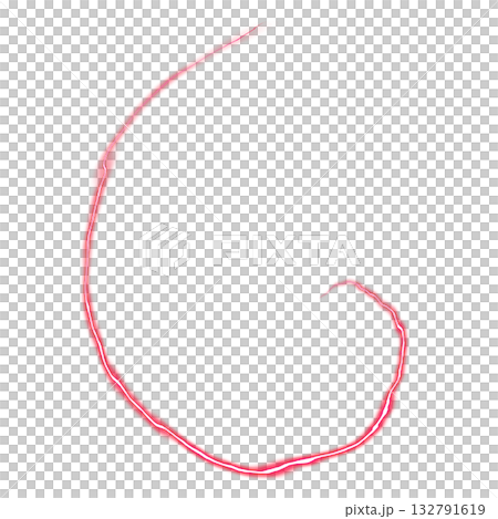 Red electric spiral energy line on transparent background Red electric spiral energy line on transparent background 132791619