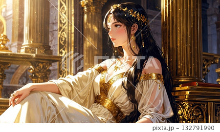 黄金の神殿(宮殿)にいる女神王女 黄金の神殿(宮殿)にいる女神王女 132791990