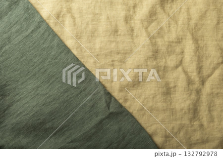 Yellow and green color Linen fabric texuture Yellow and green color Linen fabric texuture 132792978