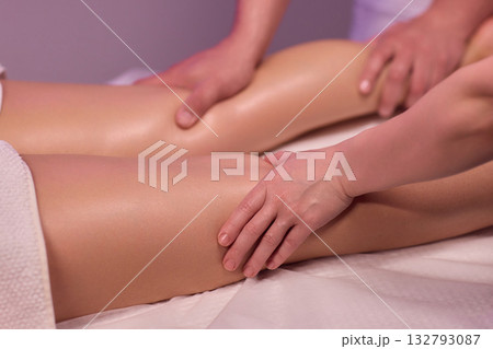 Enjoy a Relaxing Leg Massage Therapy Session for Wellness and Relaxation at the Spa Enjoy a Relaxing Leg Massage Therapy Session for Wellness and Relaxation at the Spa 132793087