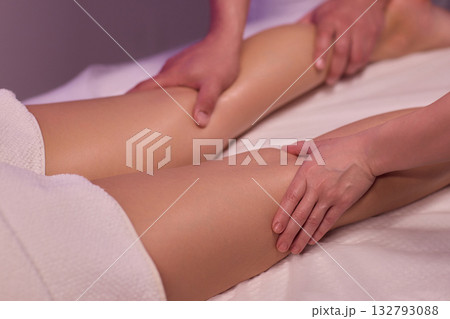 Enjoy a Relaxing Leg Massage Therapy Session for Wellness and Relaxation at the Spa Enjoy a Relaxing Leg Massage Therapy Session for Wellness and Relaxation at the Spa 132793088