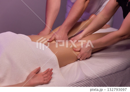 Enjoy a Relaxing Leg Massage Therapy Session for Wellness and Relaxation at the Spa Enjoy a Relaxing Leg Massage Therapy Session for Wellness and Relaxation at the Spa 132793097