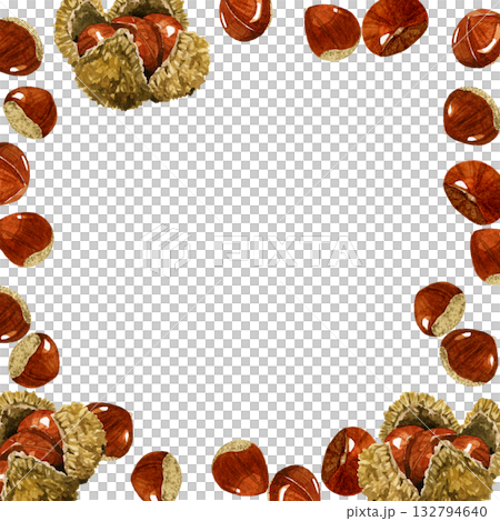 栗木邊框 - 手繪水彩插畫背景,描繪了秋季植物 栗木邊框 - 手繪水彩插畫背景,描繪了秋季植物 132794640