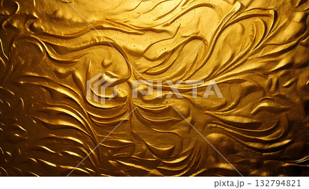 Gold Metallic Texture | Shiny Metal Surface Backgr 132794821