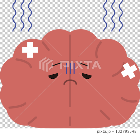 病気の脳のイラスト 132795348