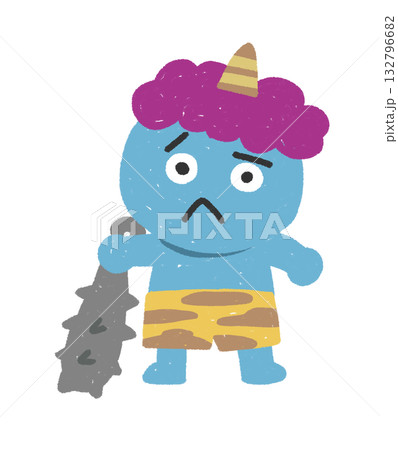 かわいい青鬼のイラスト 132796682