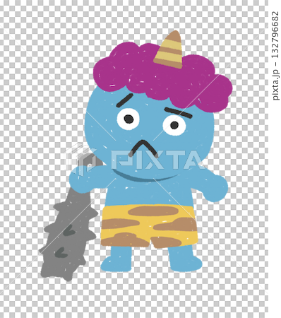 かわいい青鬼のイラスト 132796682