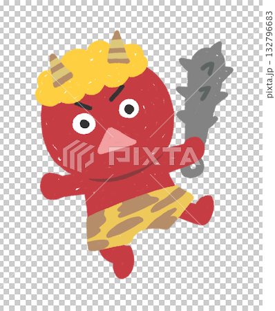 Cute red demon illustration Cute red demon illustration 132796683