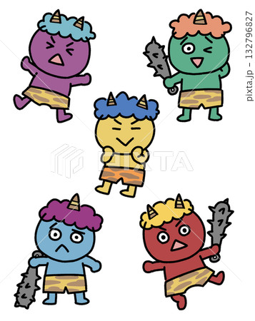 かわいい鬼のイラストセット 132796827