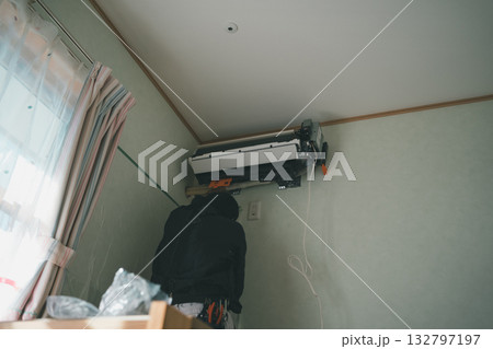 installation of an air conditioner 132797197