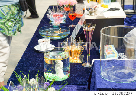 デザインセンスが豊かなガラスアートの展示スペース 132797277