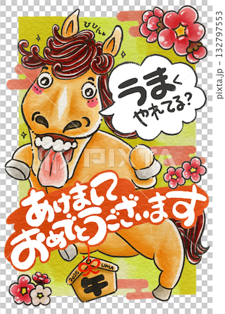 2026 Year of the Horse New Year's Card 132797553