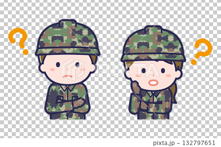 自衛隊員／2人組／男女 04 132797651