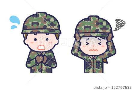 自衛隊員／2人組／男女 06 132797652