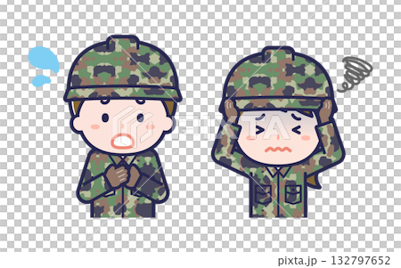 自衛隊員／2人組／男女 06 132797652