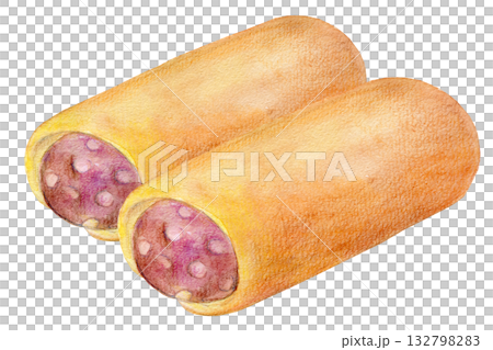 水彩イラスト　手描きイラスト　あんまき 132798283