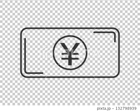 シンプルなお金アイコン シンプルなお金アイコン 132798939