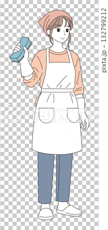 掃除する女性02 132799212