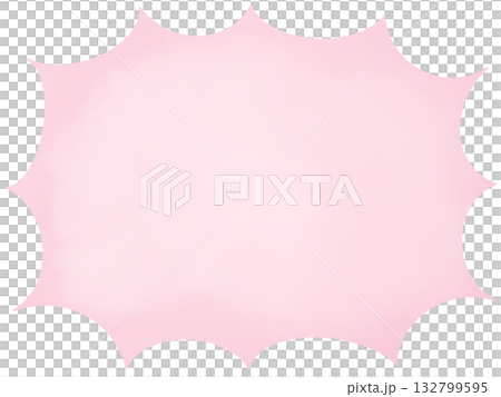 水彩粉色驚訝對話框邊框 水彩粉色驚訝對話框邊框 132799595