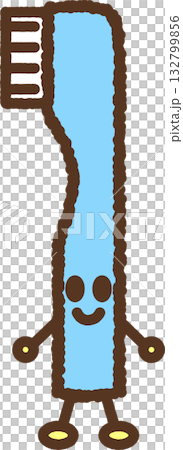 キャラクター風の単品アイコンイラスト　歯ブラシ 132799856