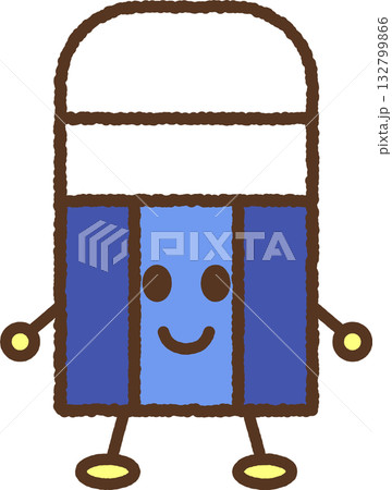 キャラクター風の単品アイコンイラスト　消しゴム 132799866